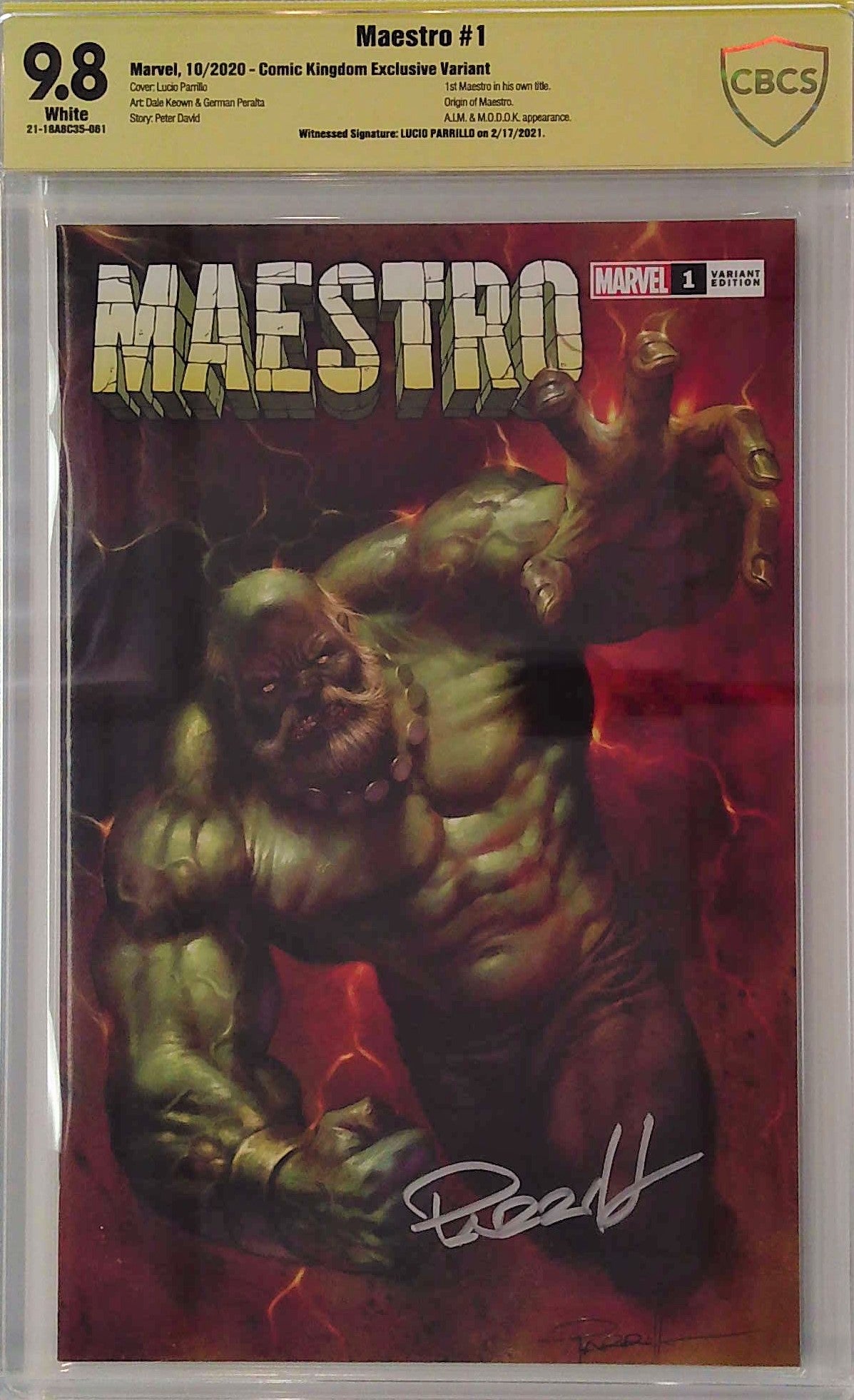 Maestro #1 Comic Kingdom Exclusive Variant & Virgin Exclusive SET CBCS 9.8 Yellow Label Lucio Parrillo Marvel Comics