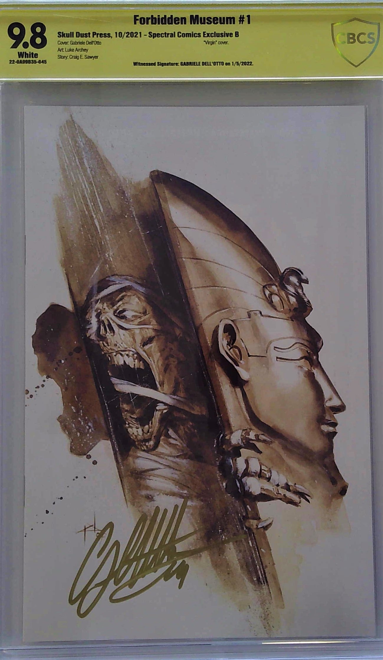 Forbidden Museum #1 Spectral Comics Exclusive B CBCS 9.8 Yellow Label Gabriele Dell'Otto