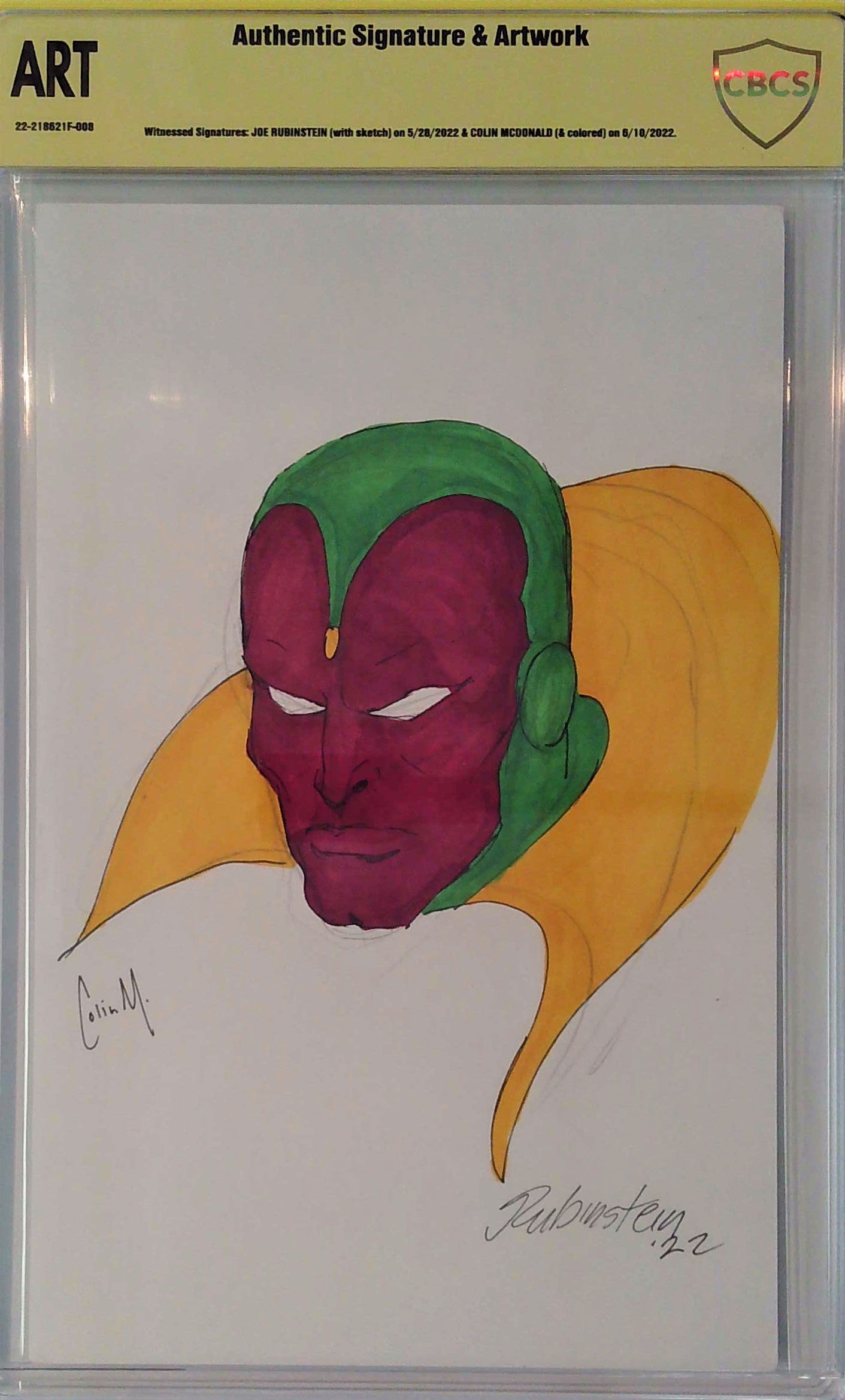 Authentic Signature & Artwork CBCS Art Grade Yellow Label