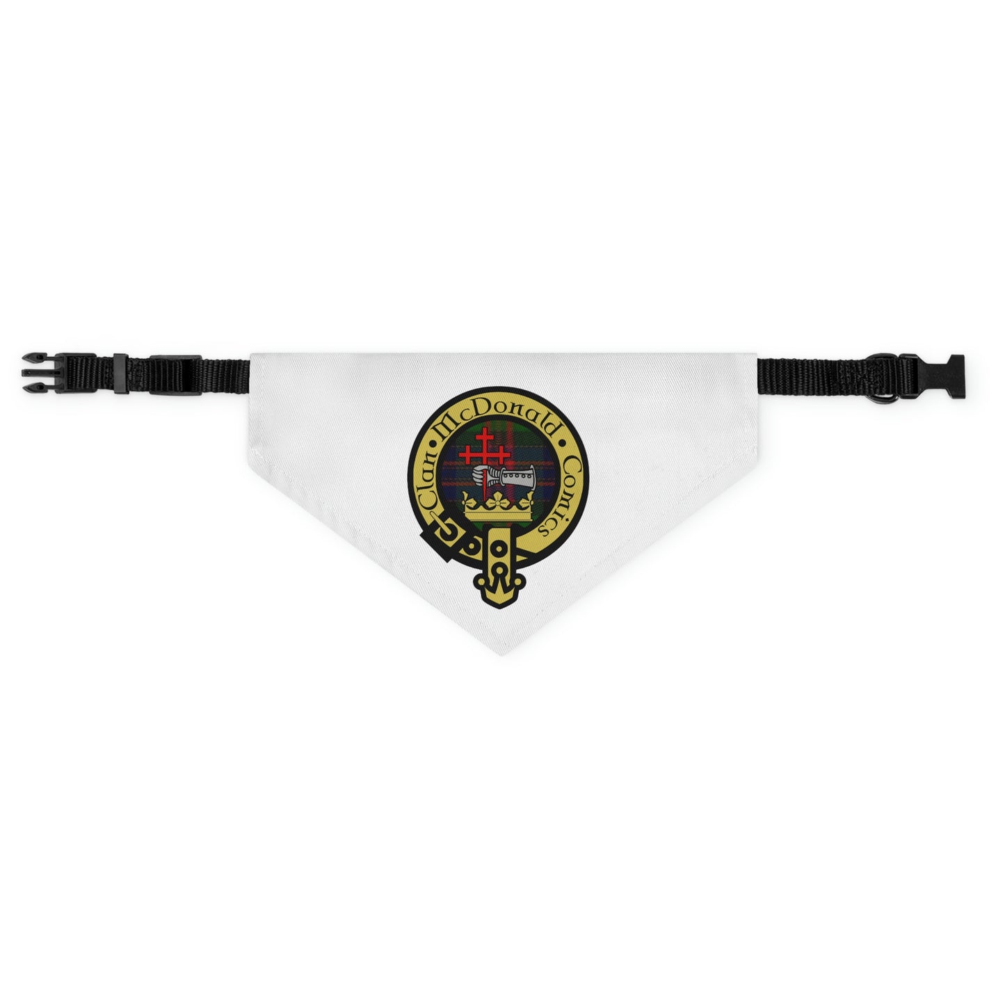 Clan McDonald Comics Pet Bandana Collar - White