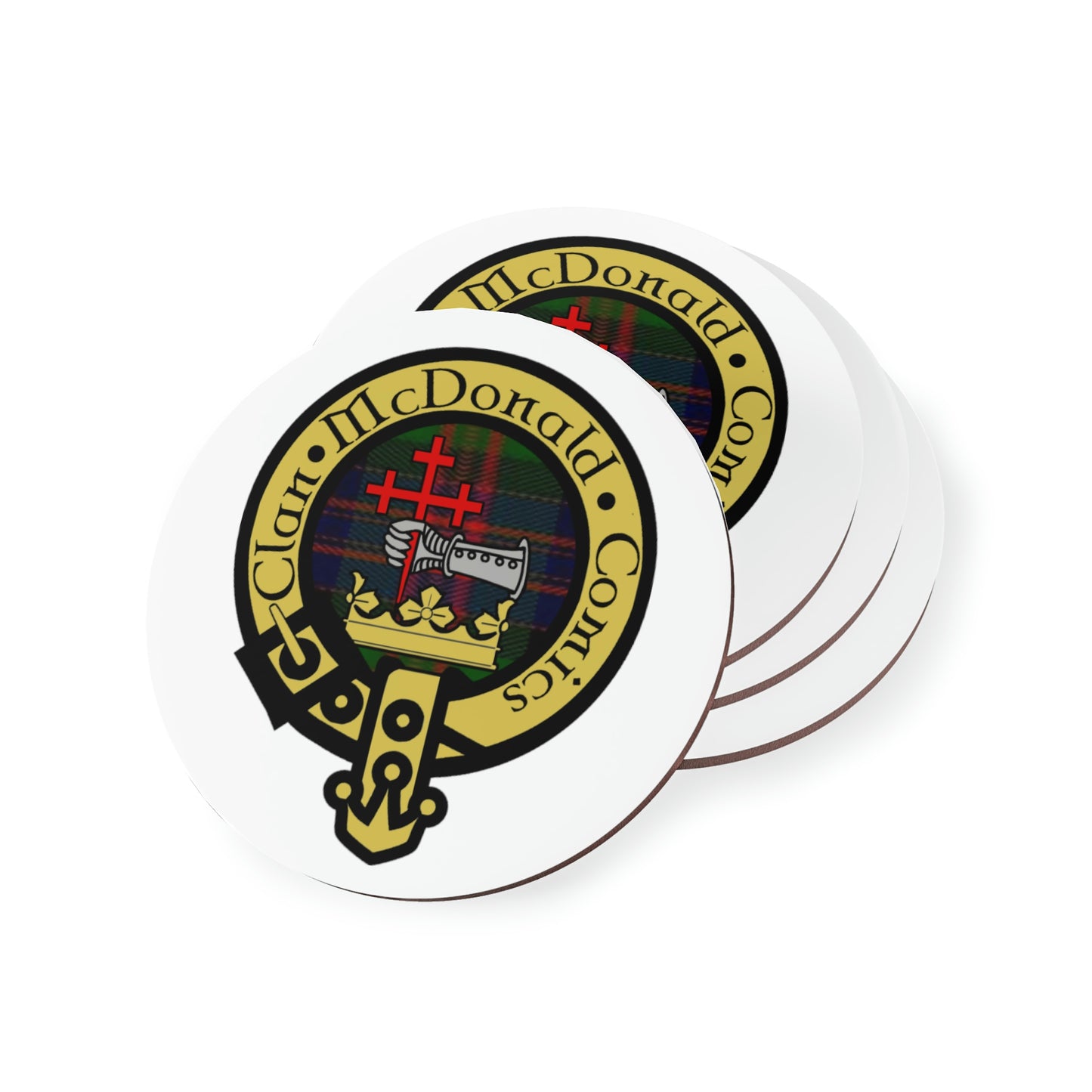 Clan McDonald Comics Coasters - White