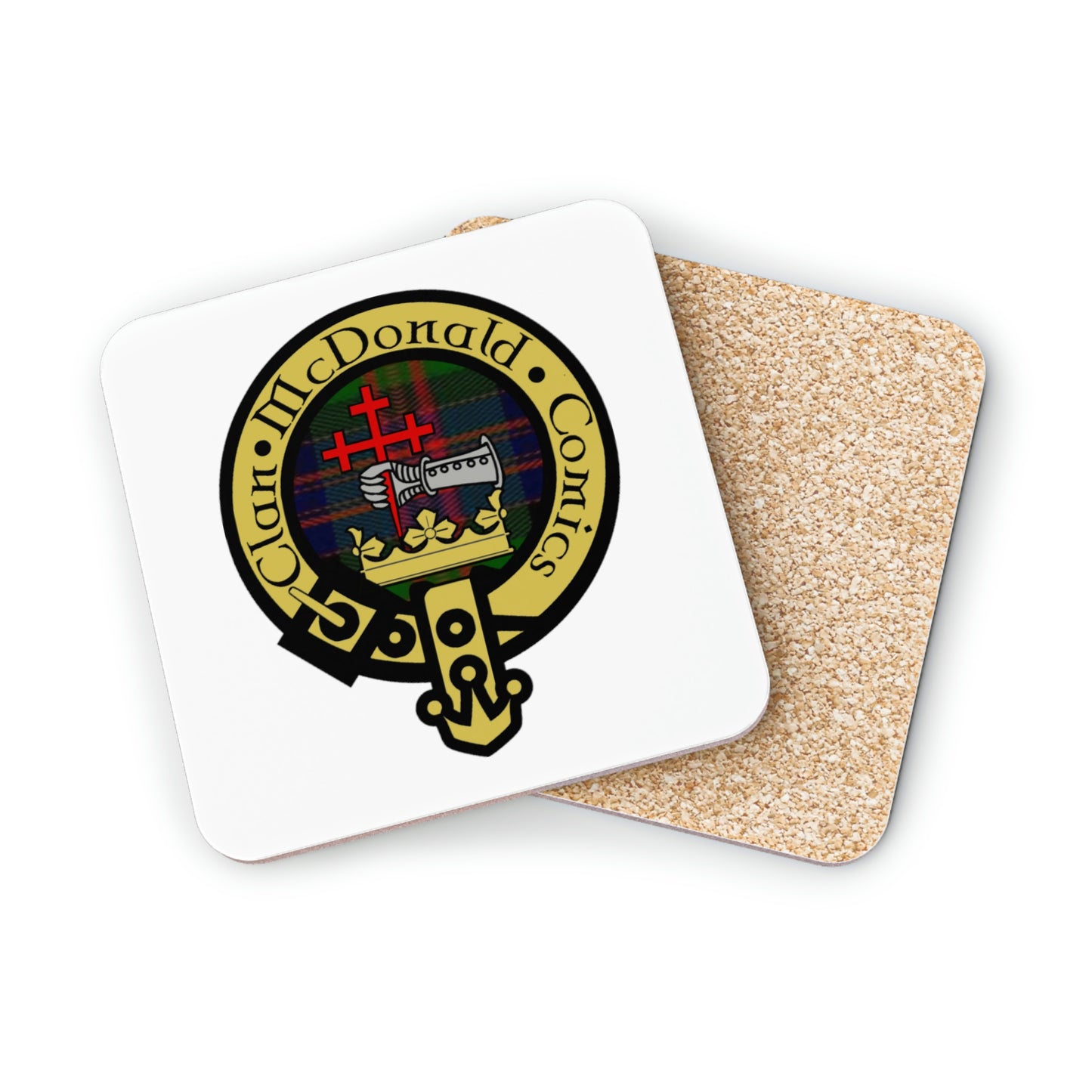 Clan McDonald Comics Coasters - White