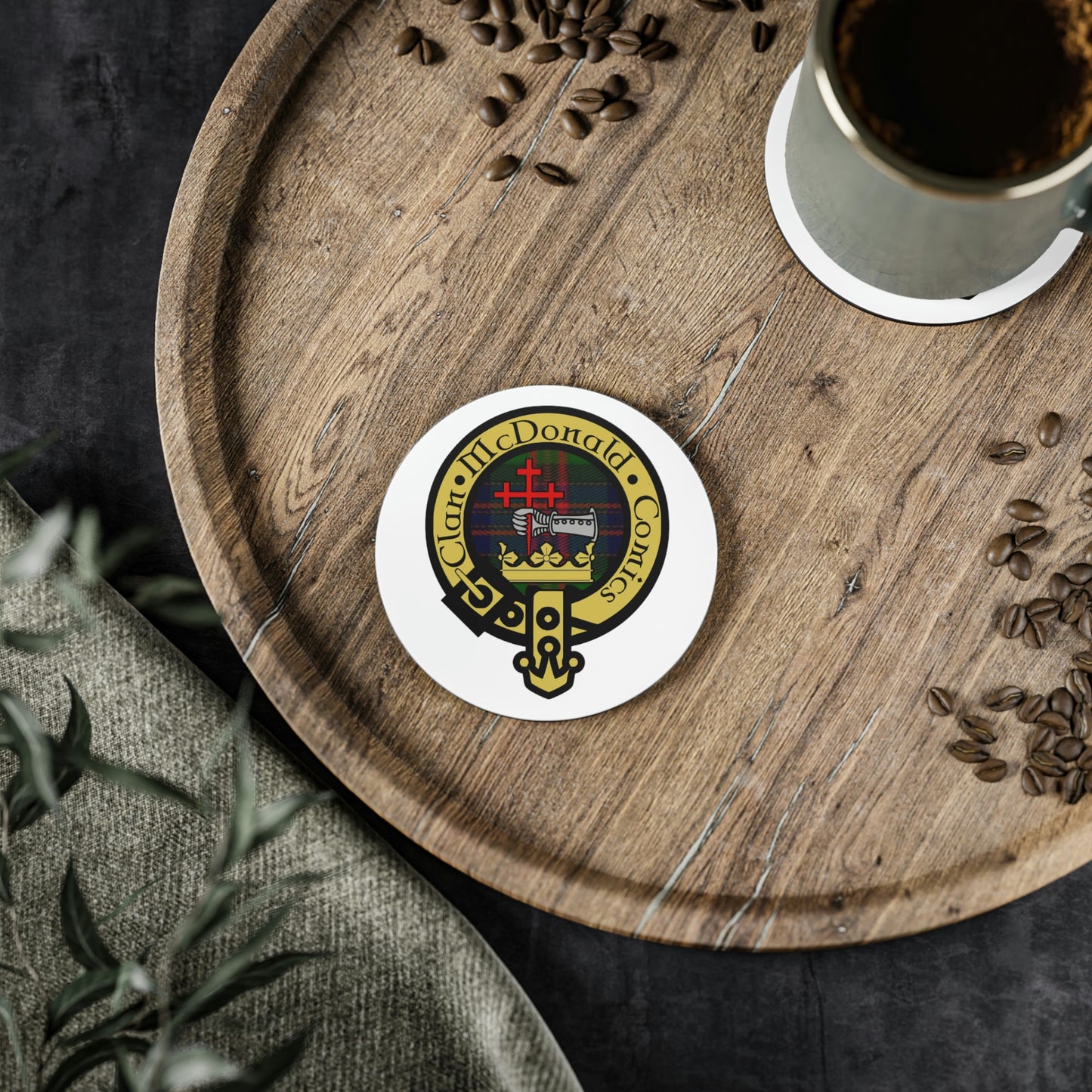 Clan McDonald Comics Coasters - White