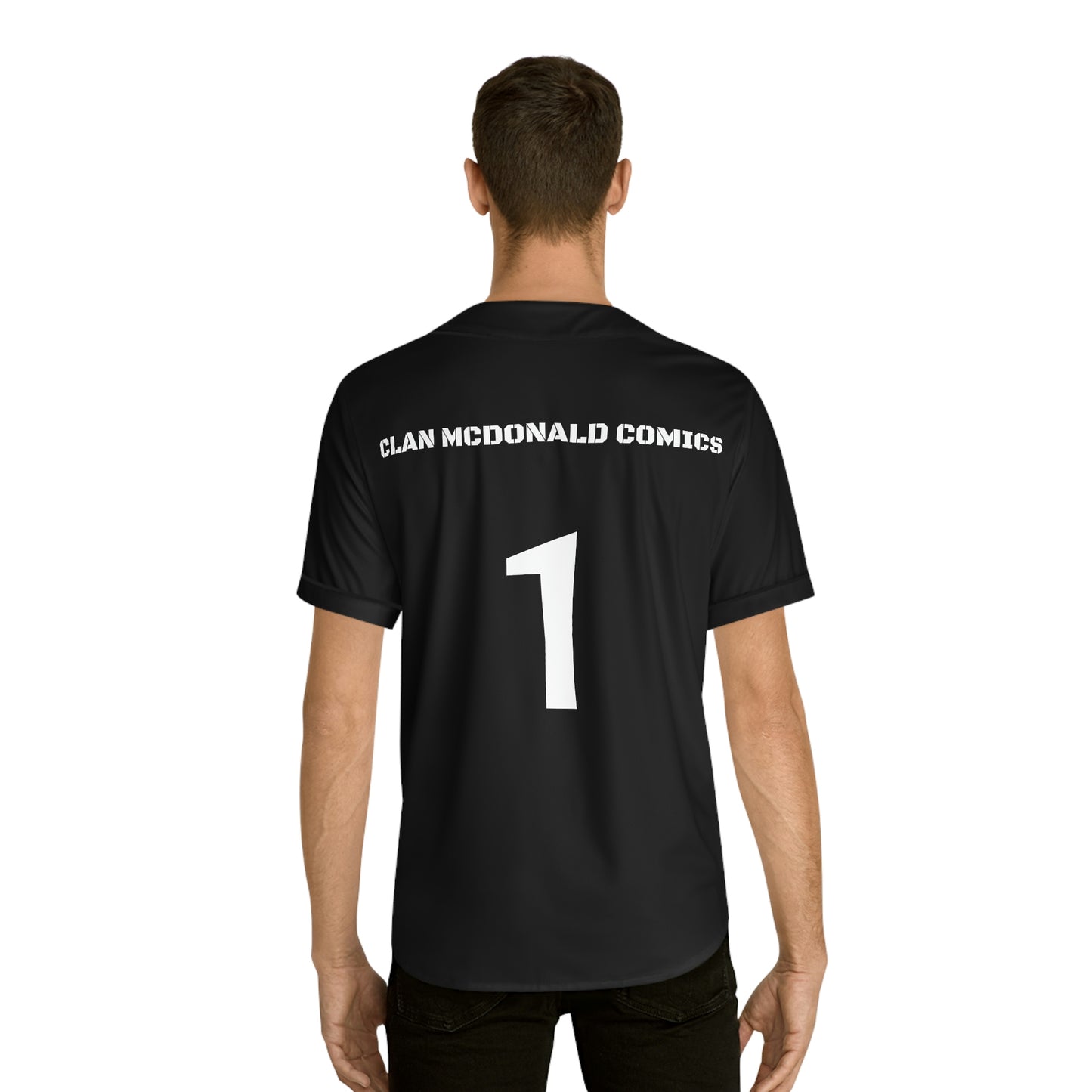 Clan McDonald Comics Men's Baseball Jersey - Black