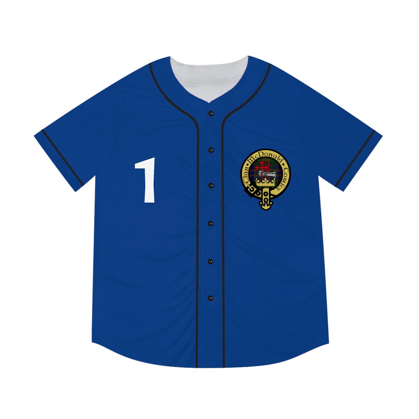 Clan McDonald Comics Men's Baseball Jersey - Blue/White