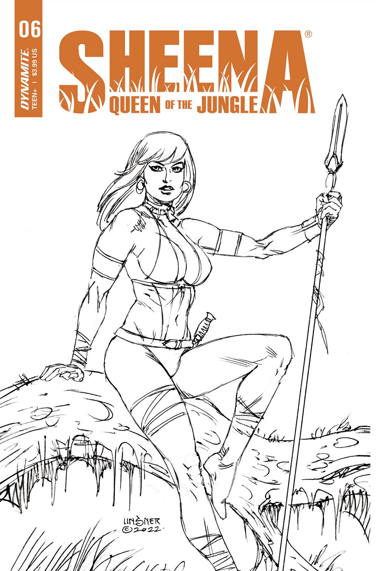 SHEENA QUEEN JUNGLE #6 CVR F 10 COPY INCV LINSNER LINE ART