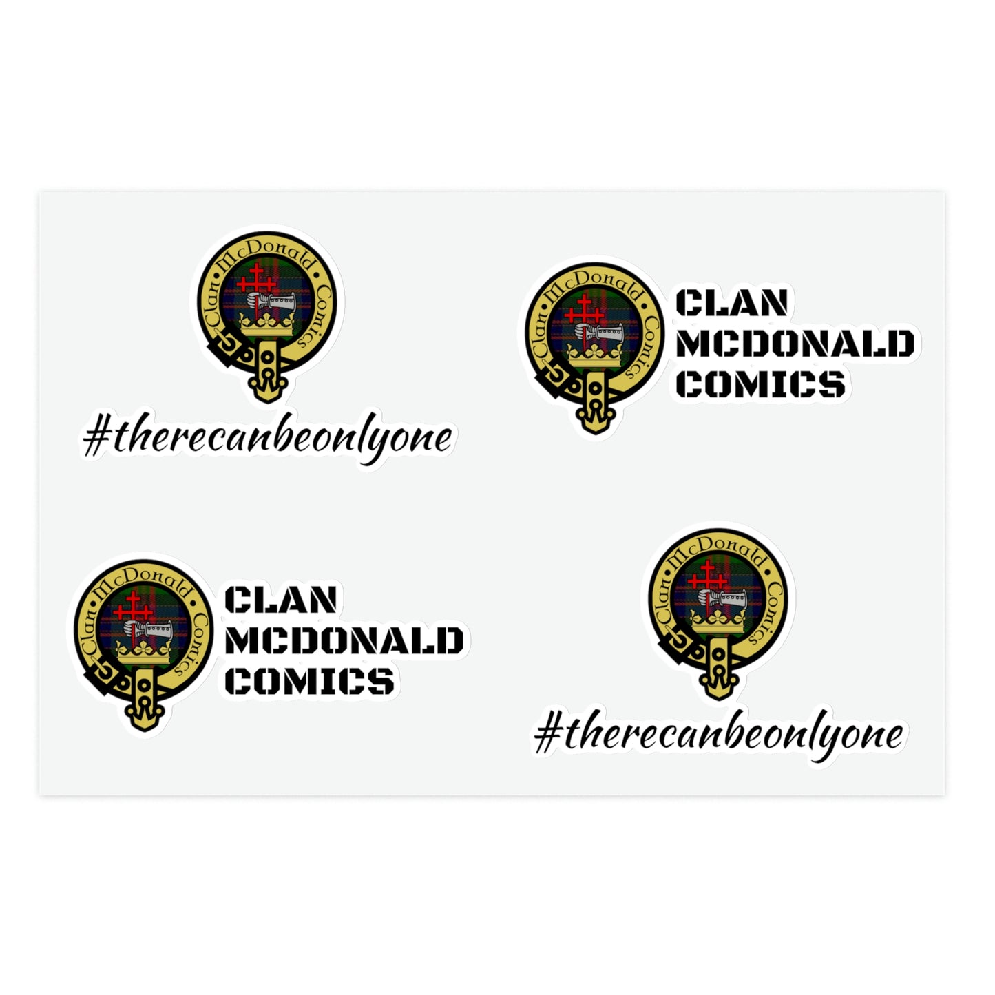 Clan McDonald Comics Sticker Sheets