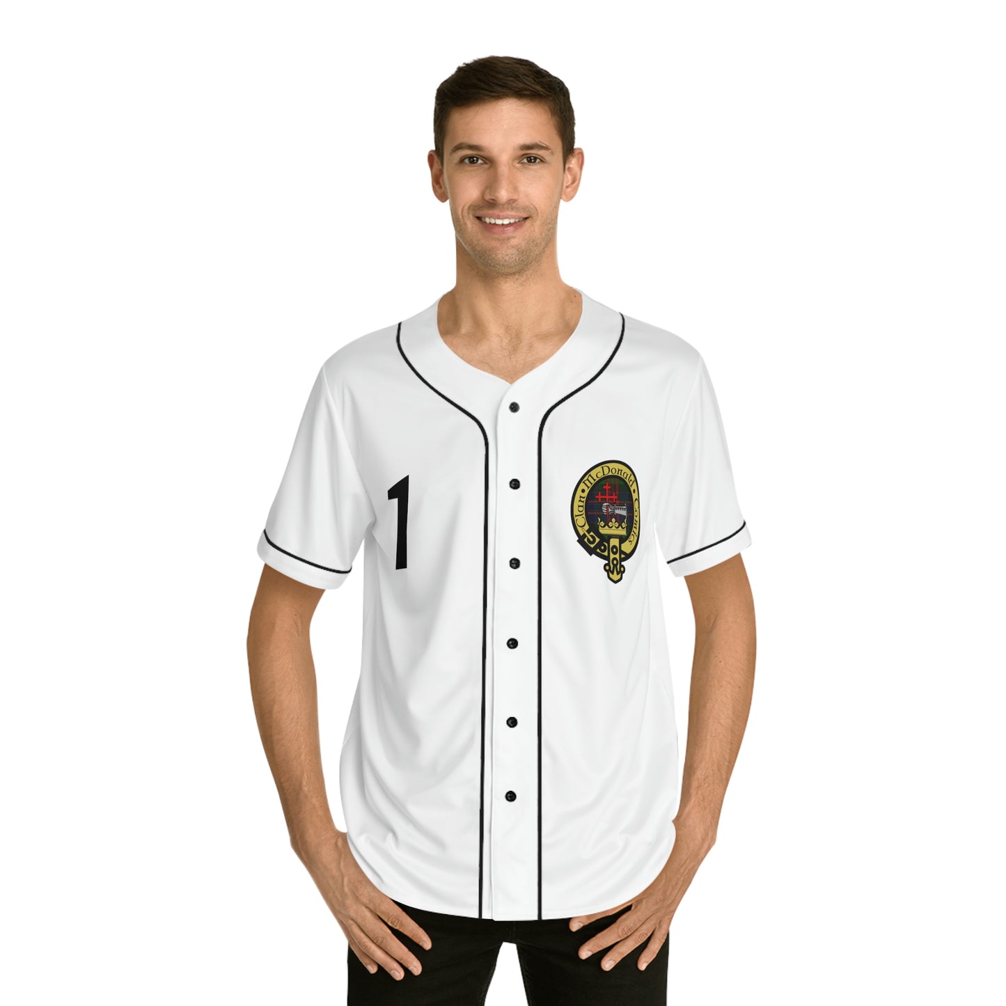 Clan McDonald Comics Men's Baseball Jersey - White