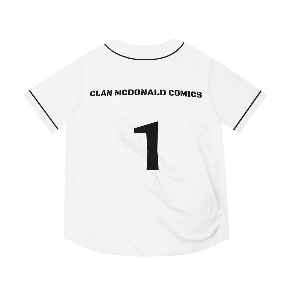 Clan McDonald Comics Men's Baseball Jersey - Blue/White