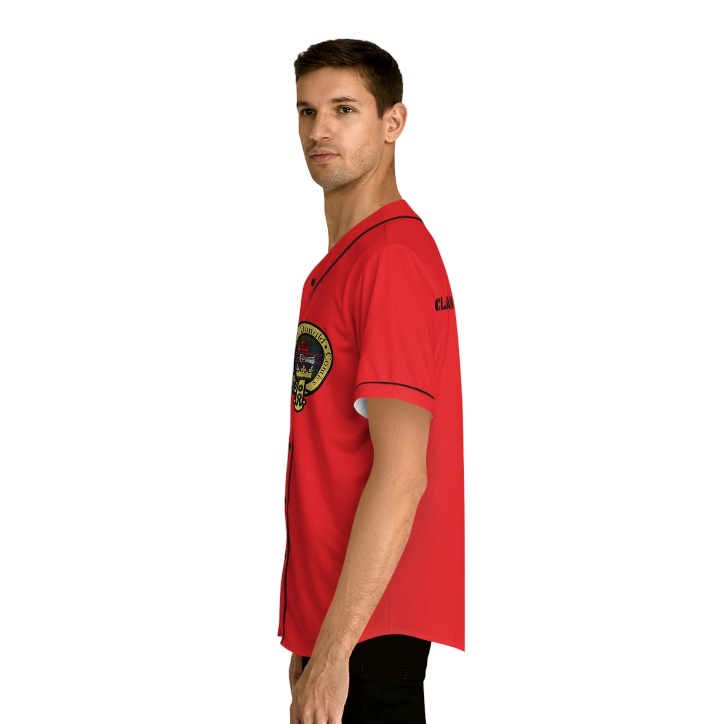 Clan McDonald Comics Men's Baseball Jersey - Red/Black