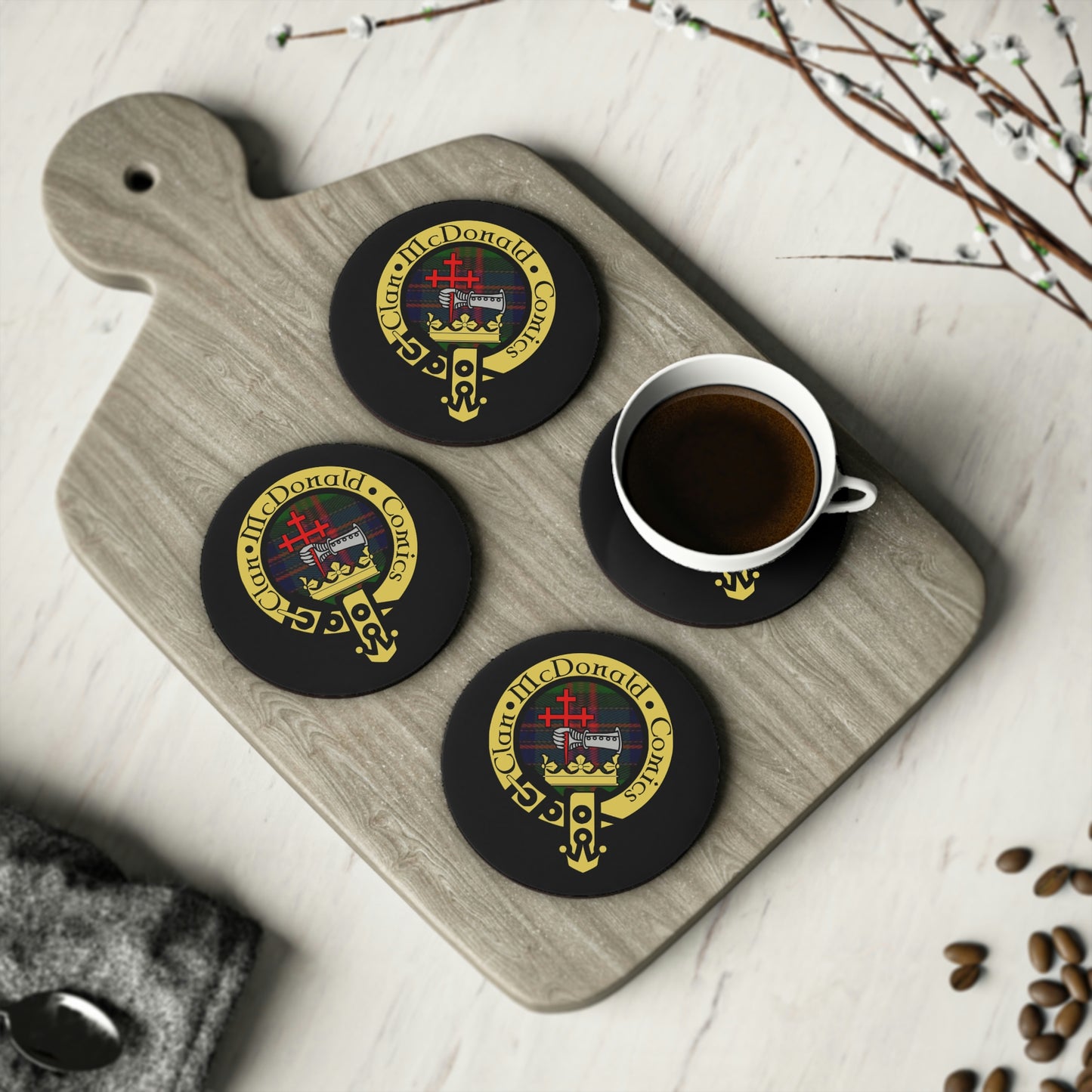 Copy of Clan McDonald Comics Coasters - Black