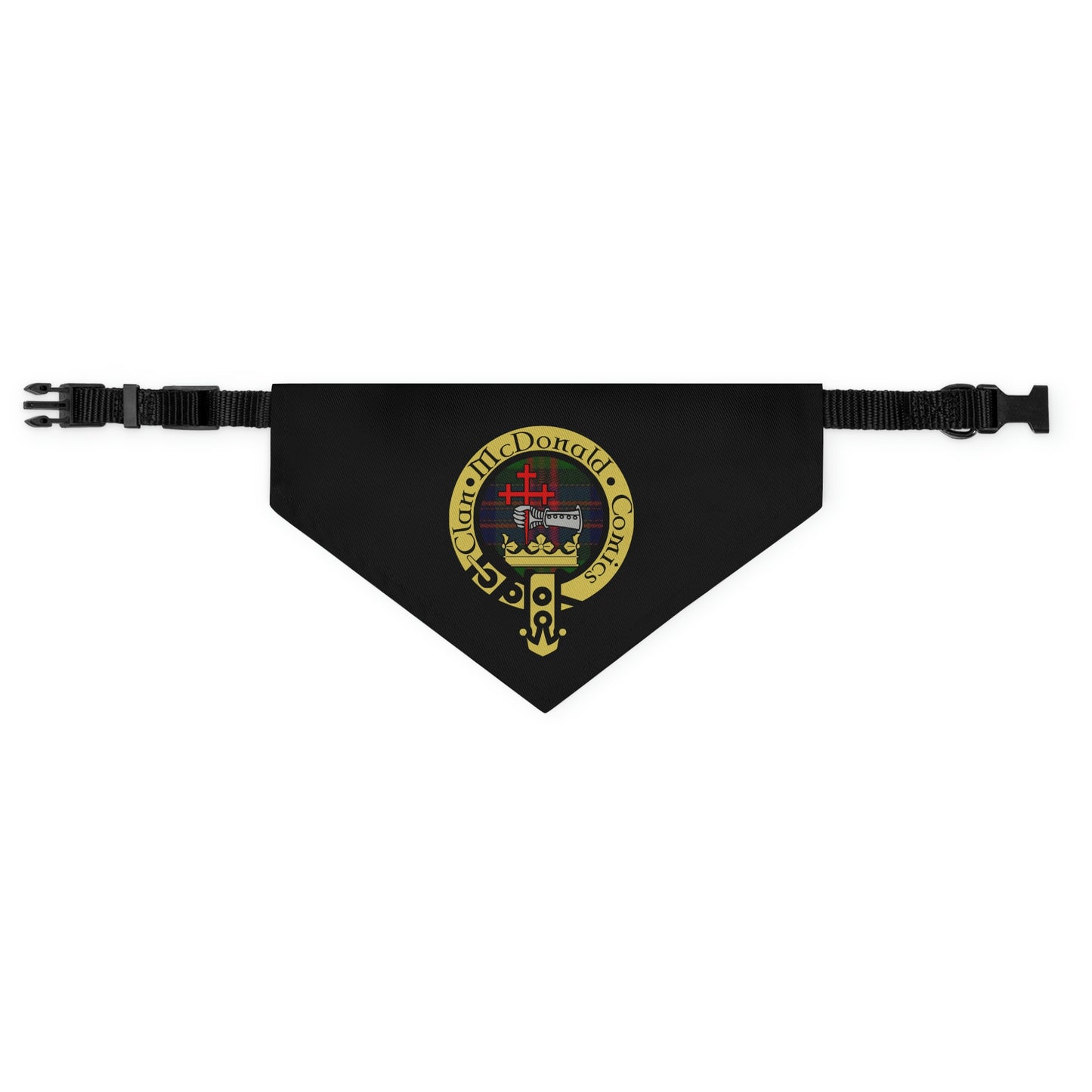 Clan McDonald Comics Pet Bandana Collar - Black