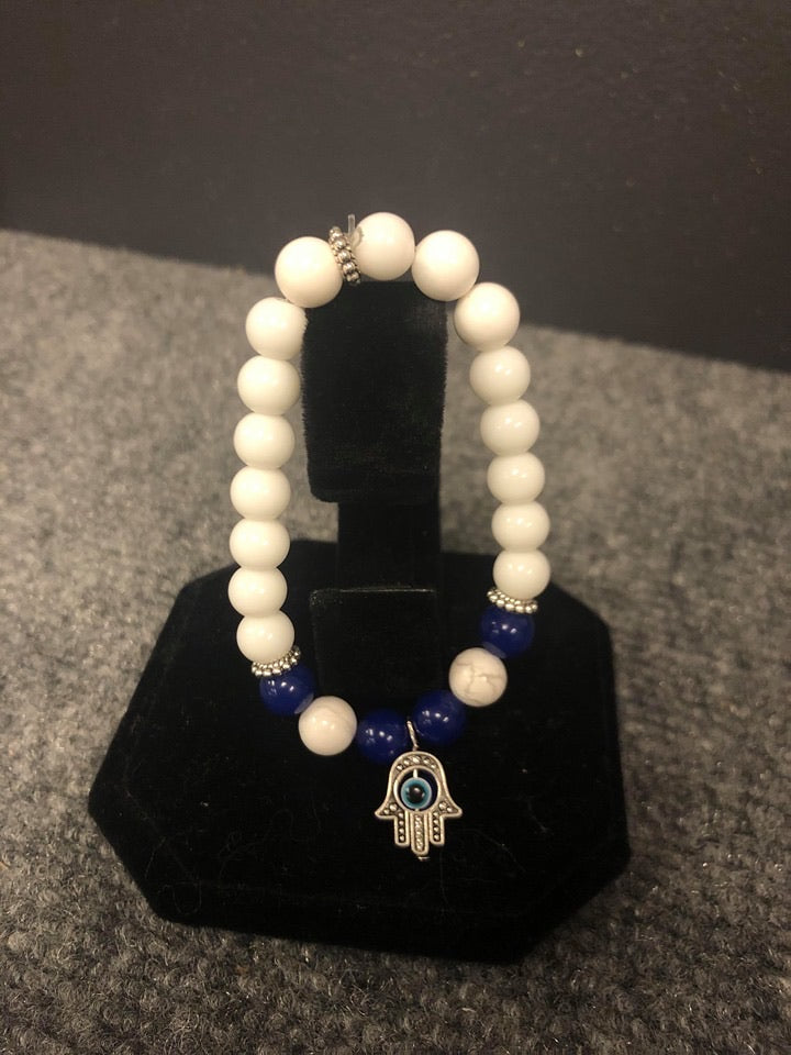 DAYNA'S DELICACIES BEADED BRACELET-WHITE