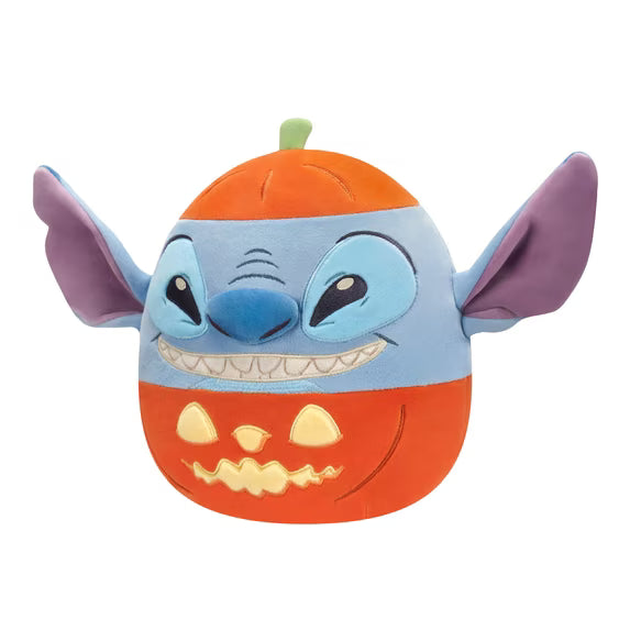 Squishmallows Official 8 inch Disney Halloween Stitch in Jack-O-Lantern - Child's Ultra Soft Stuffed Plush Toy