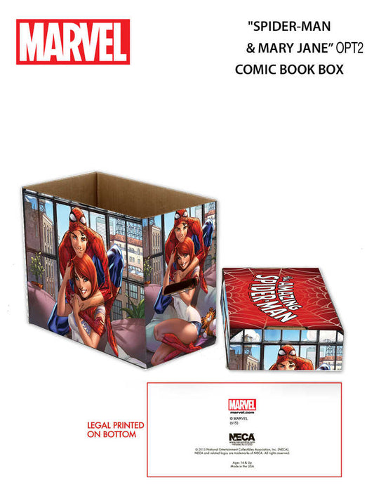 Marvel Spider-Man & Mj 5-Pk Short Comic Storage Box