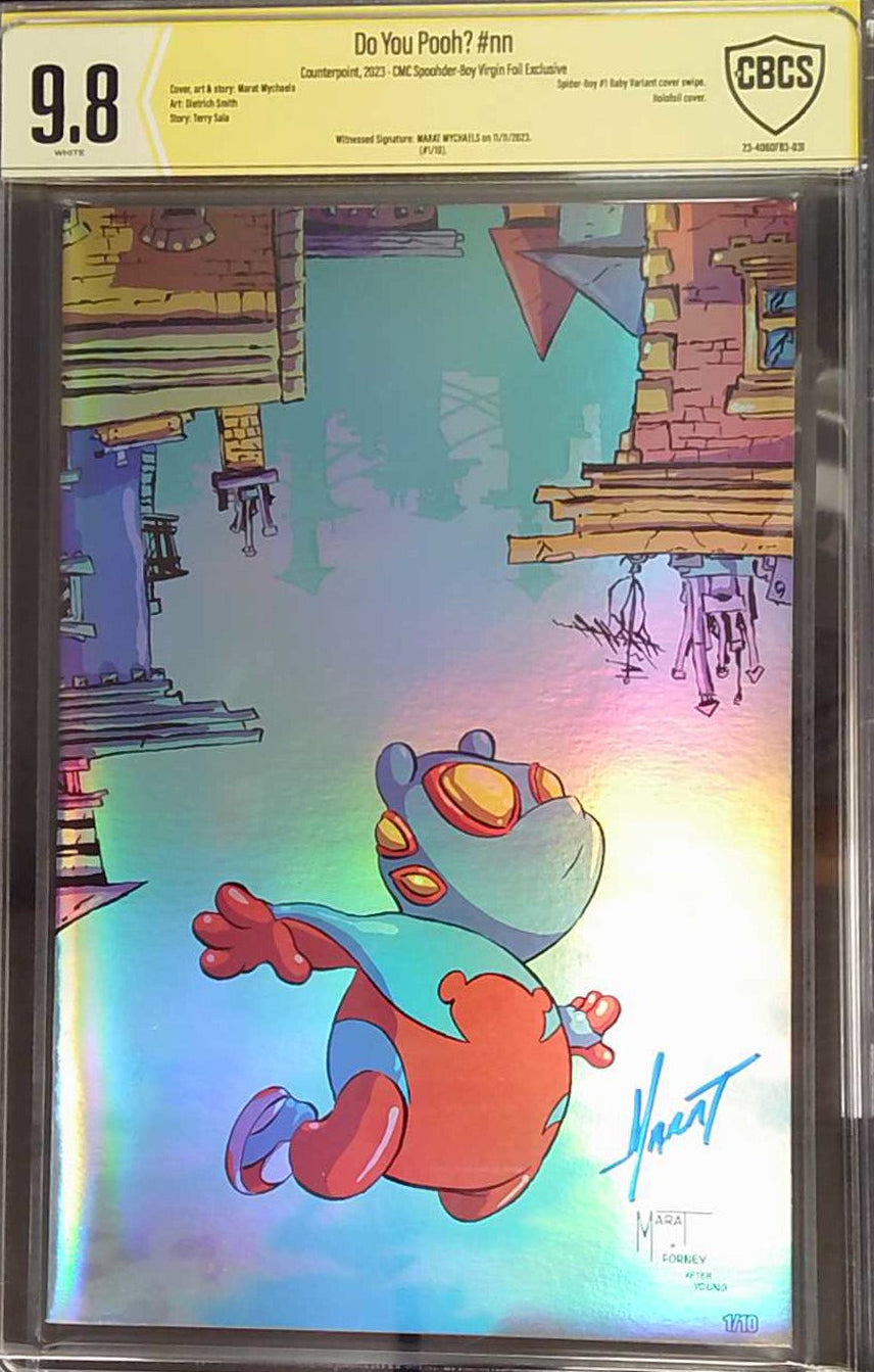 Do You Pooh? #nn CBCS Yellow Label 9.8 CMC-Spoodher-Boy Virgin Foil Exclusive
