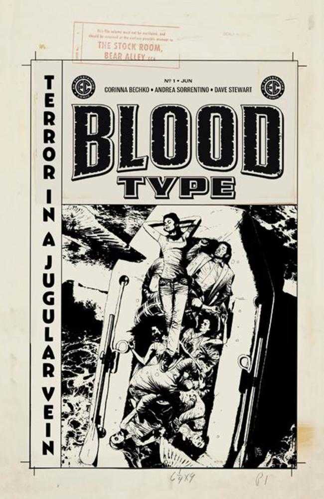 EC Blood Type #1 (Of 4) Cover E Inc 1:20 Andrea Sorrentino Black & White Artist Edition Variant