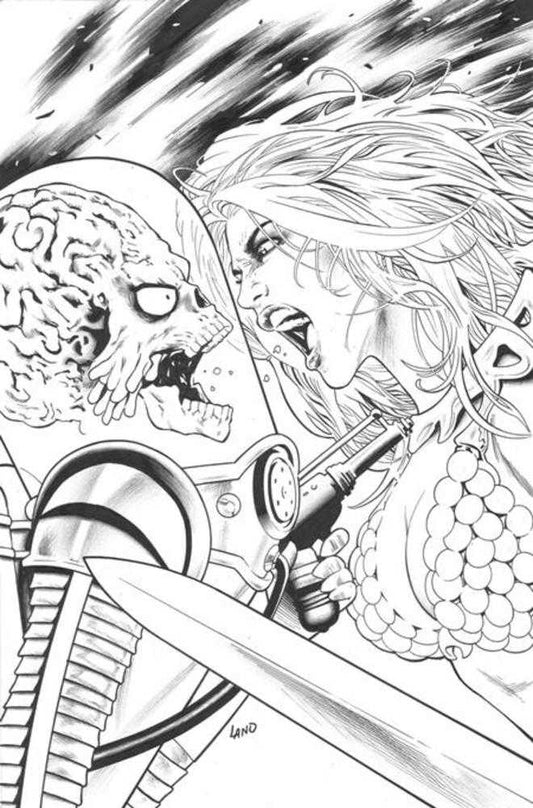 Red Sonja Attacks Mars #4 (Of 4) Cover F 1:10 Greg Land Line Art Full Art Variant