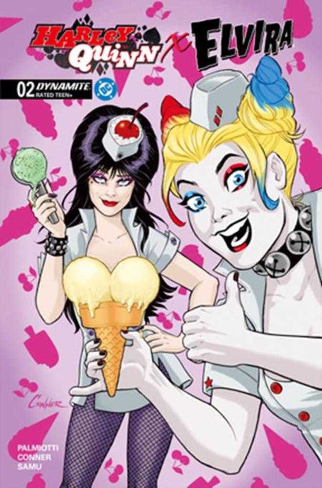 Harley Quinn X Elvira #2 Cover K 1:10 Amanda Conner Ice Cream Original Variant