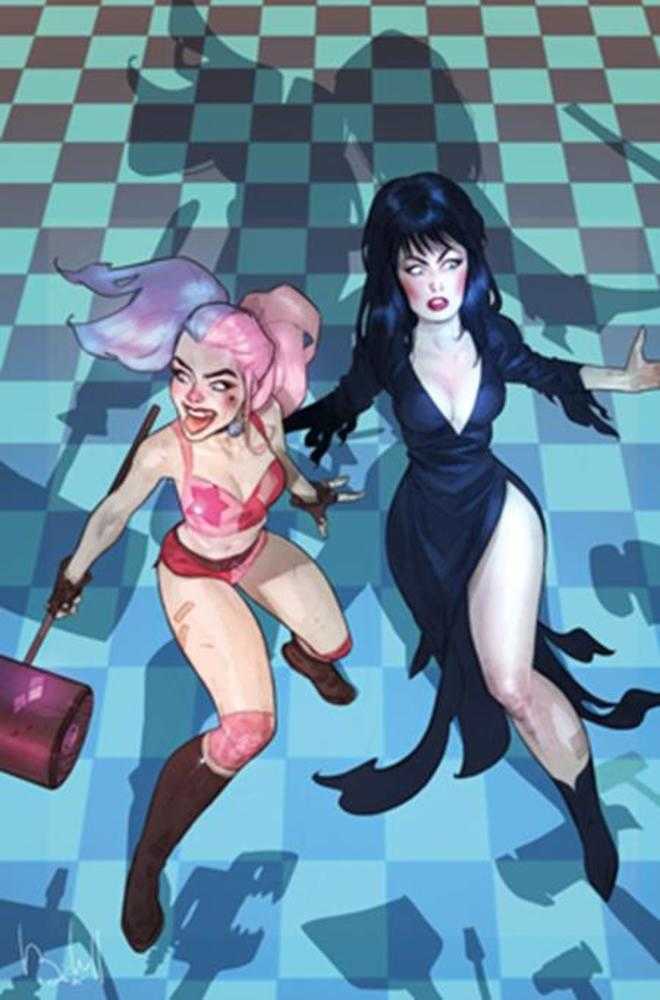 Harley Quinn X Elvira #2 Cover L 1:10 Ben Caldwell Full Art Variant