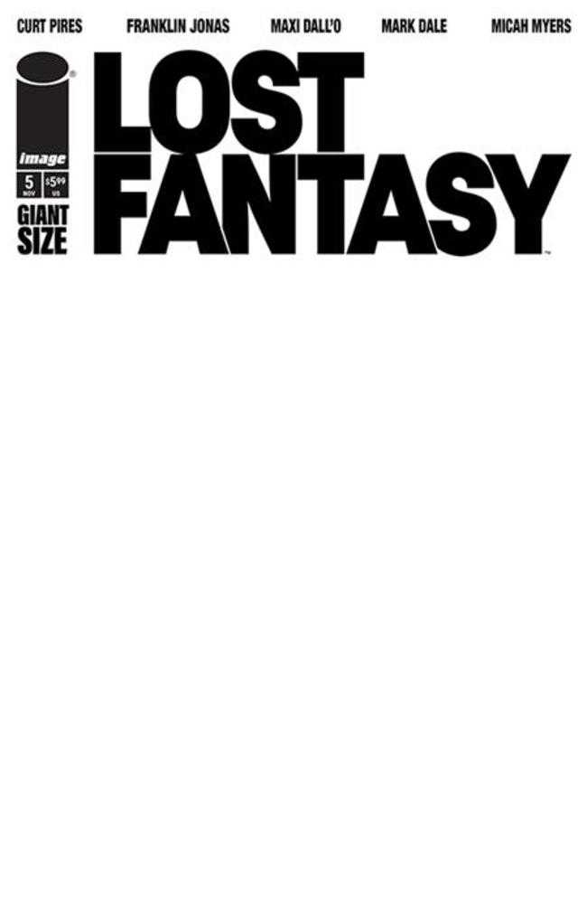 Lost Fantasy #5 Cover G Blank Sketch Variant