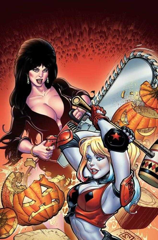 Harley Quinn X Elvira #1 Cover Zb 1:15 Chad Hardin Foil Virgin Foc Bonus Variant