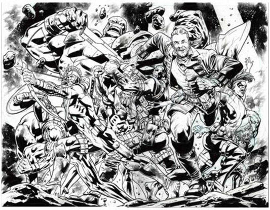 Redcoat #15 Cover E Bryan Hitch Youngblood Team Up Bw Virgin Wraparound Variant