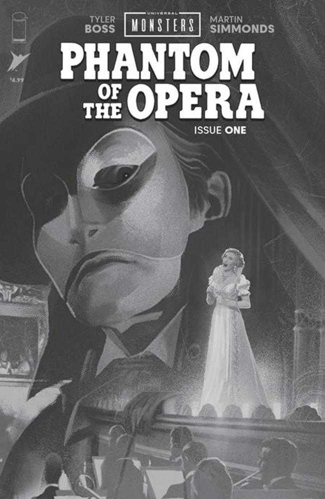 Universal Monsters Phantom Of The Opera #1 (Of 4) Cover D 1:25 Joshua Middleton Black & White Classic Horror Variant