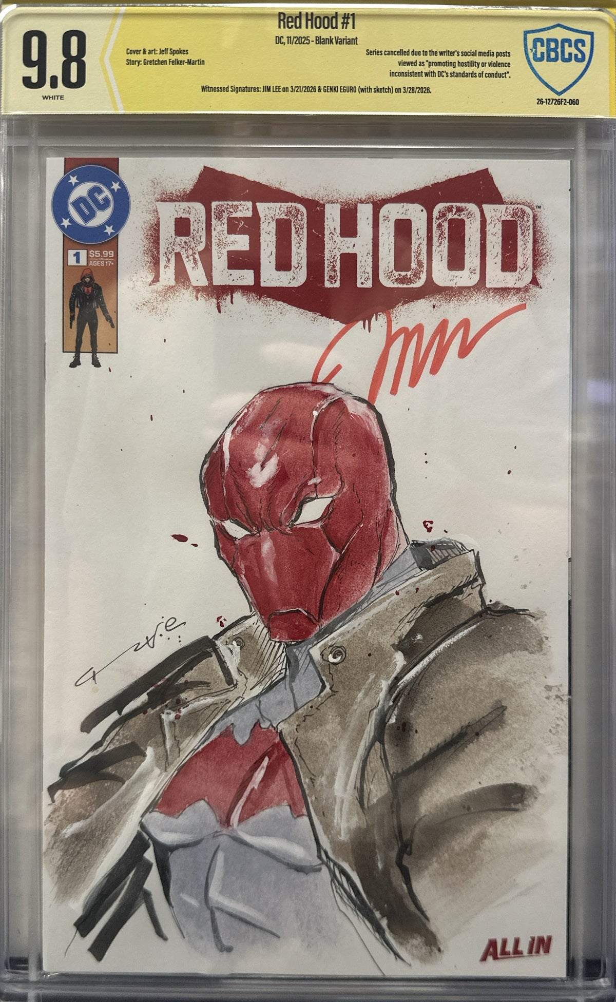 Red Hood #1 CBCS 9.8