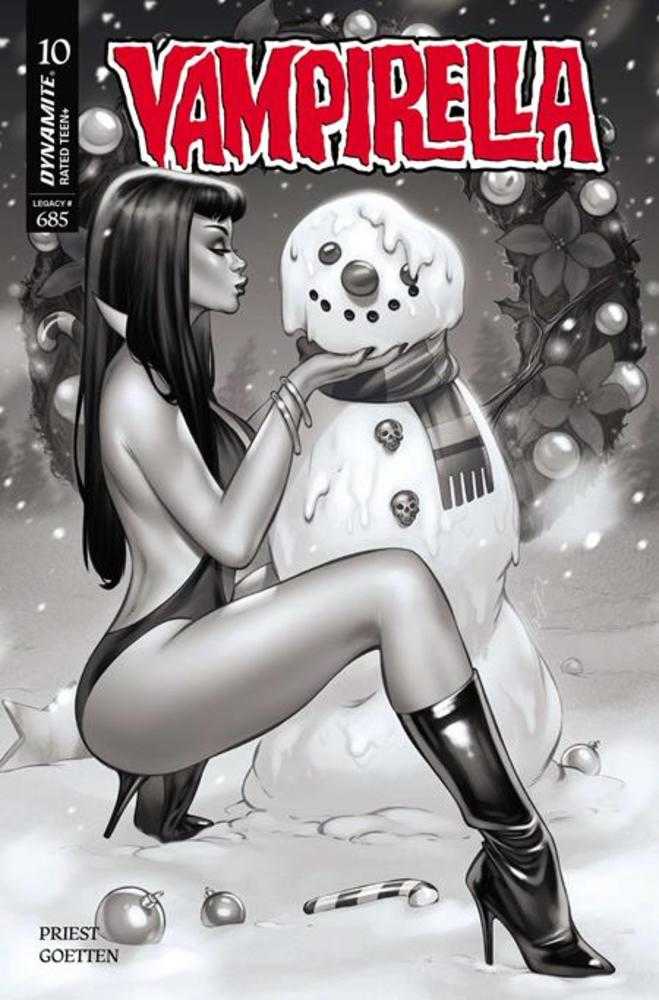 Vampirella #10 Cover N Inc 1:7 Elias Chatzoudis Black & White Foc Bonus Variant