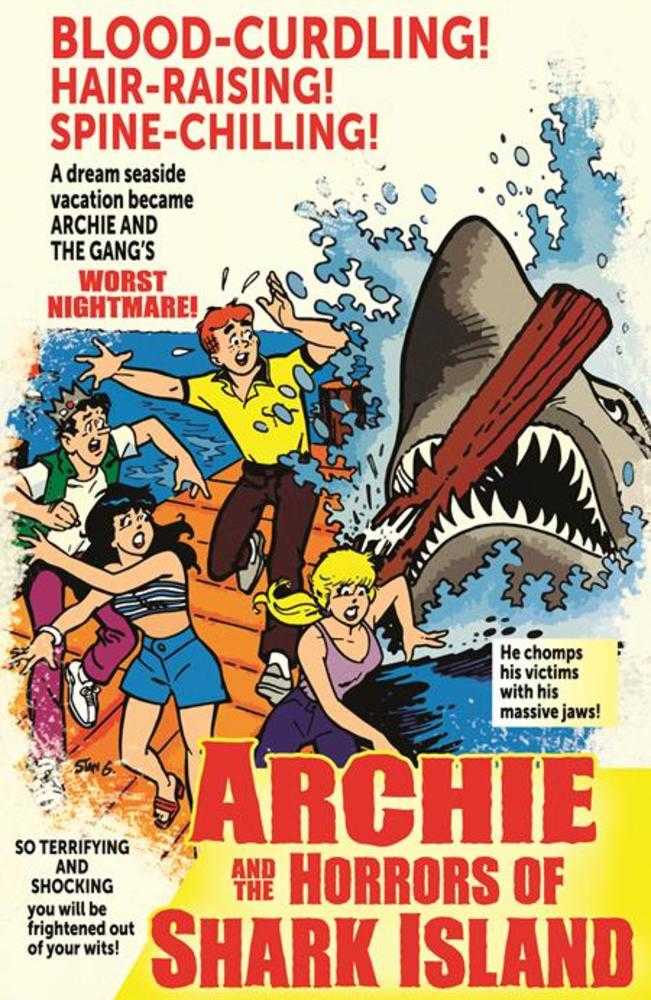 Archies TV Laugh Out #79 Facsimile Edition Cover B Stan Goldberg Jaws Parody Movie Poster Variant