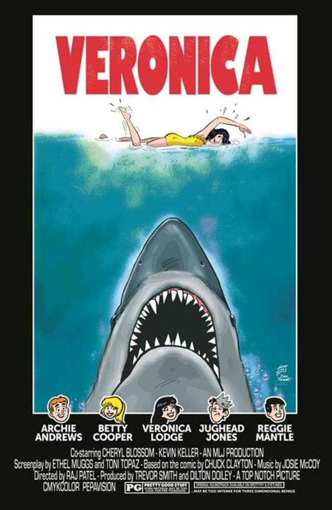 Archies TV Laugh Out #79 Facsimile Edition Cover C Dan Parent Rosario Tito Pena Veronica Movie Poster Foil Variant Limited To 1000 Copies