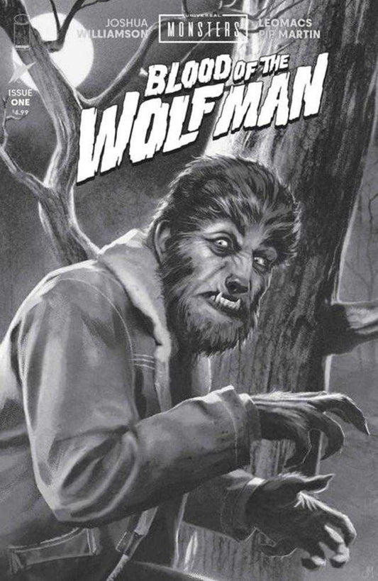 Universal Monsters Blood Of The Wolf Man #1 (Of 4) Cover D 1:25 Joshua Middleton Classic Horror Black & White Variant