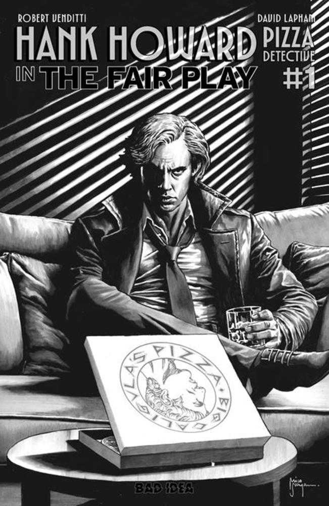 Hank Howard Pizza Detective The Fair Play #1 (One Shot) Cover B Mico Suayan Noir B/W Variant