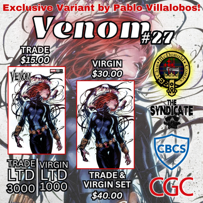 VENOM #27 WITH COVER ART BY Pablo Villalobos!!!