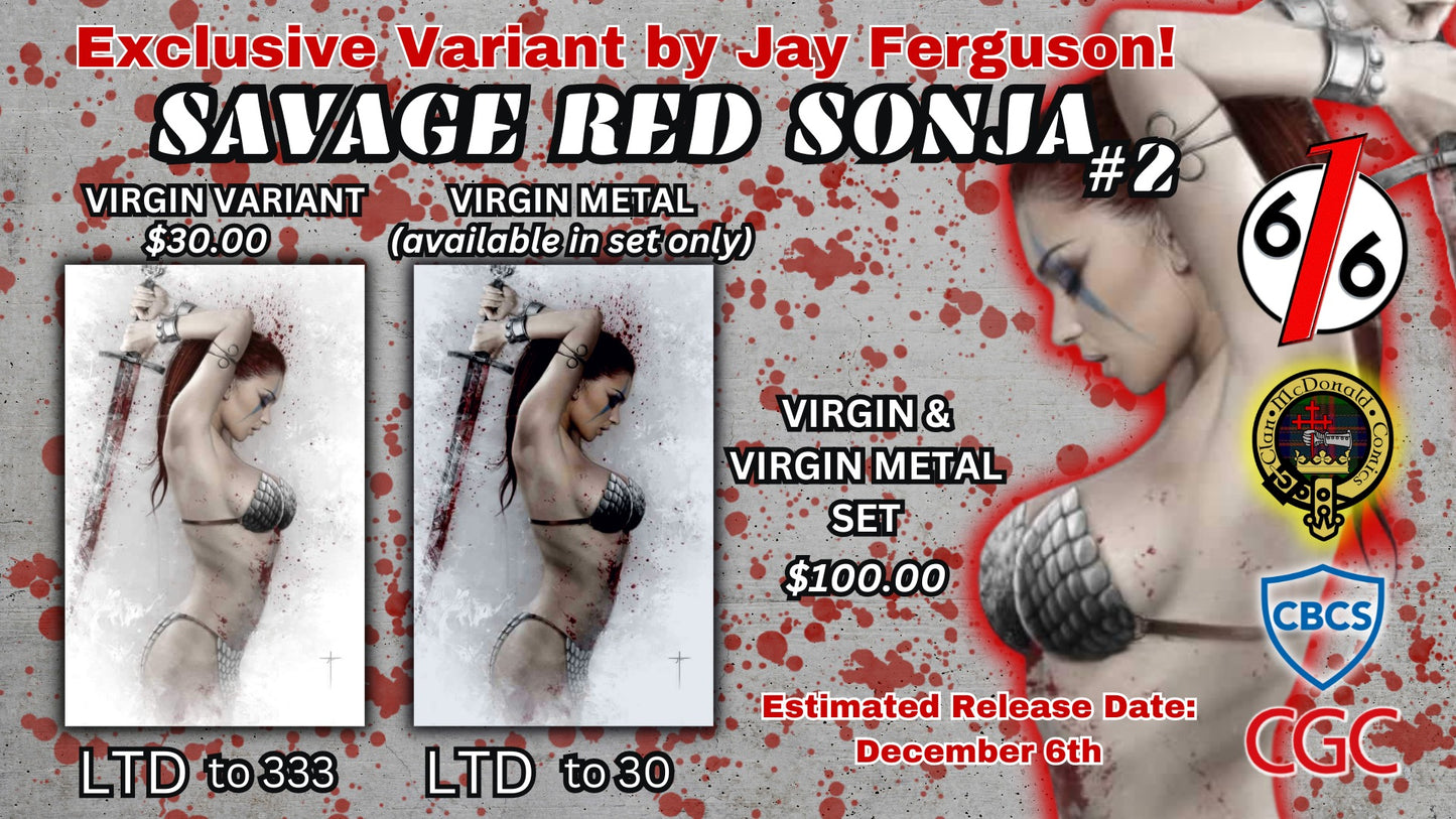 SAVAGE RED SONJA #2 WITH COVER ART BY JAY FERGUSSON!