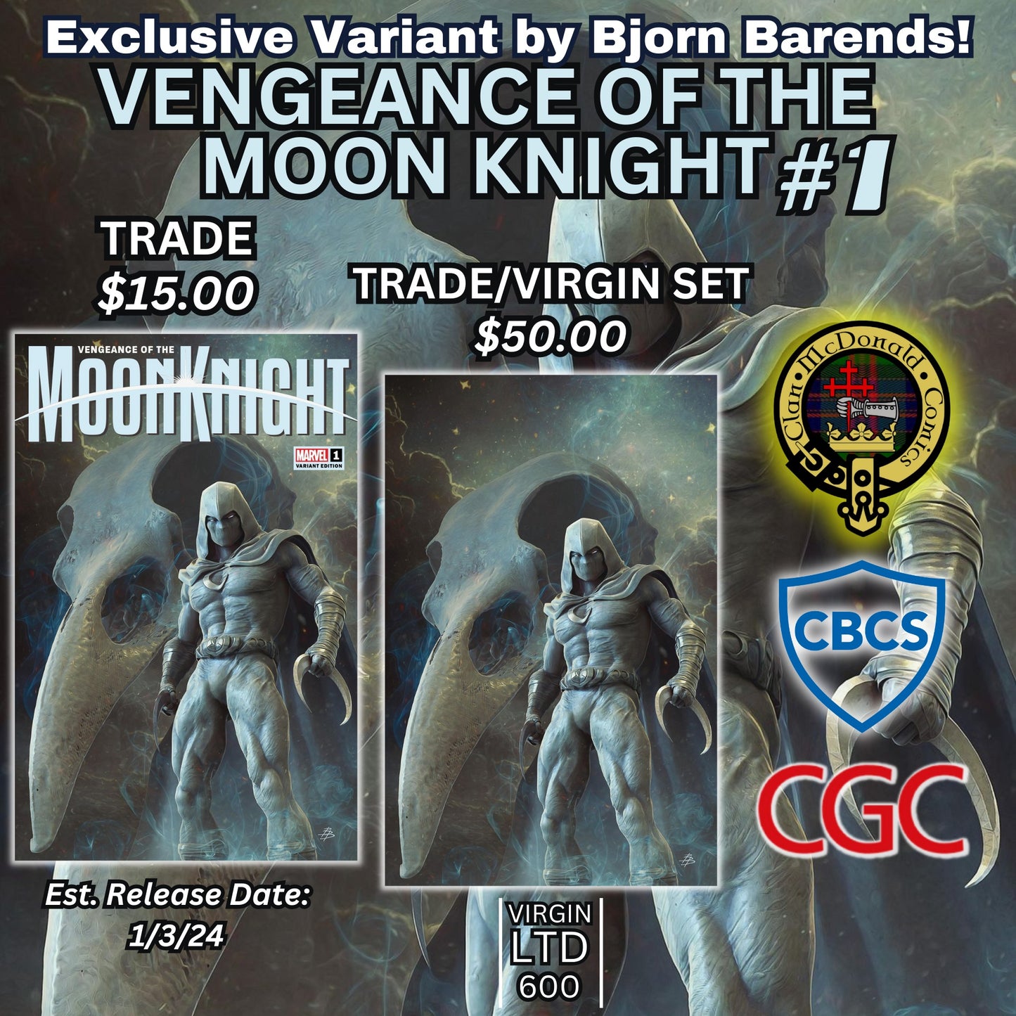 VENGEANCE OF MOON KNIGHT #1 BY BJORN BARENDS