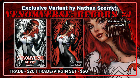 VENOMVERSE: REBORN #1 W/COVER ART BY NATHAN SZERDY!!
