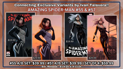 AMAZING SPIDER-MAN #55 & #57 CONNECTING COVERS WITH COVER ART BY IVAN TALAVERA!!