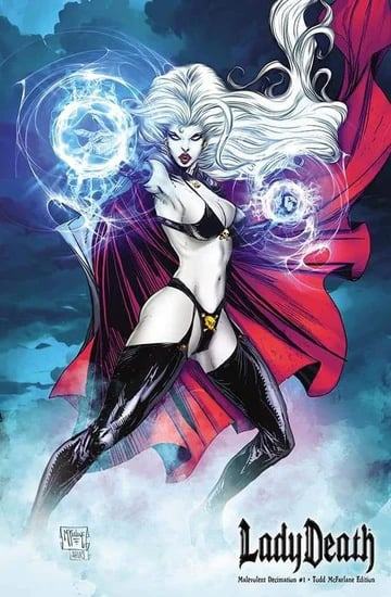 LADY DEATH MALEVOLENT DECIMATION #1 TODD MC FARLANE EDITION!!!