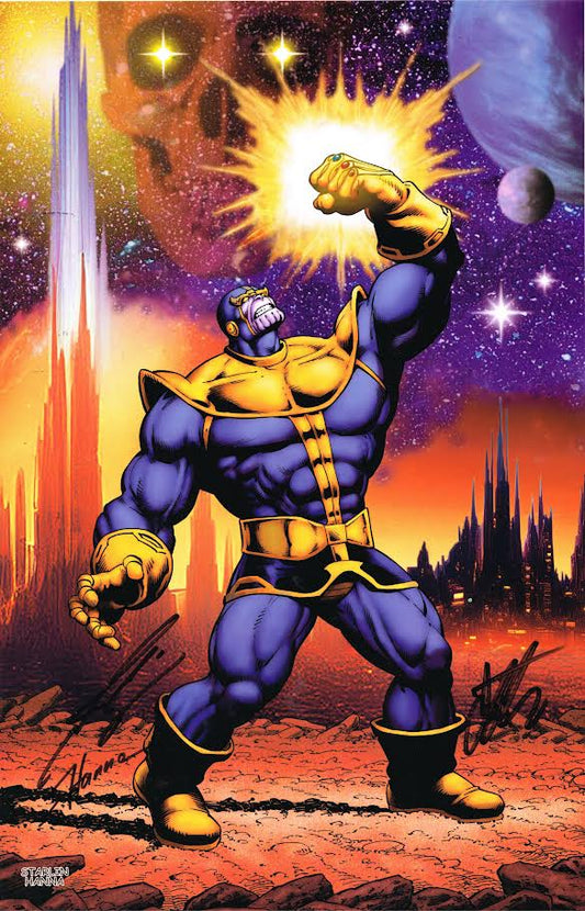 11X17 LIMITED RUN TRIPLE SIGNED THANOS PRINTS!!