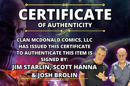 11X17 LIMITED RUN TRIPLE SIGNED THANOS PRINTS!!