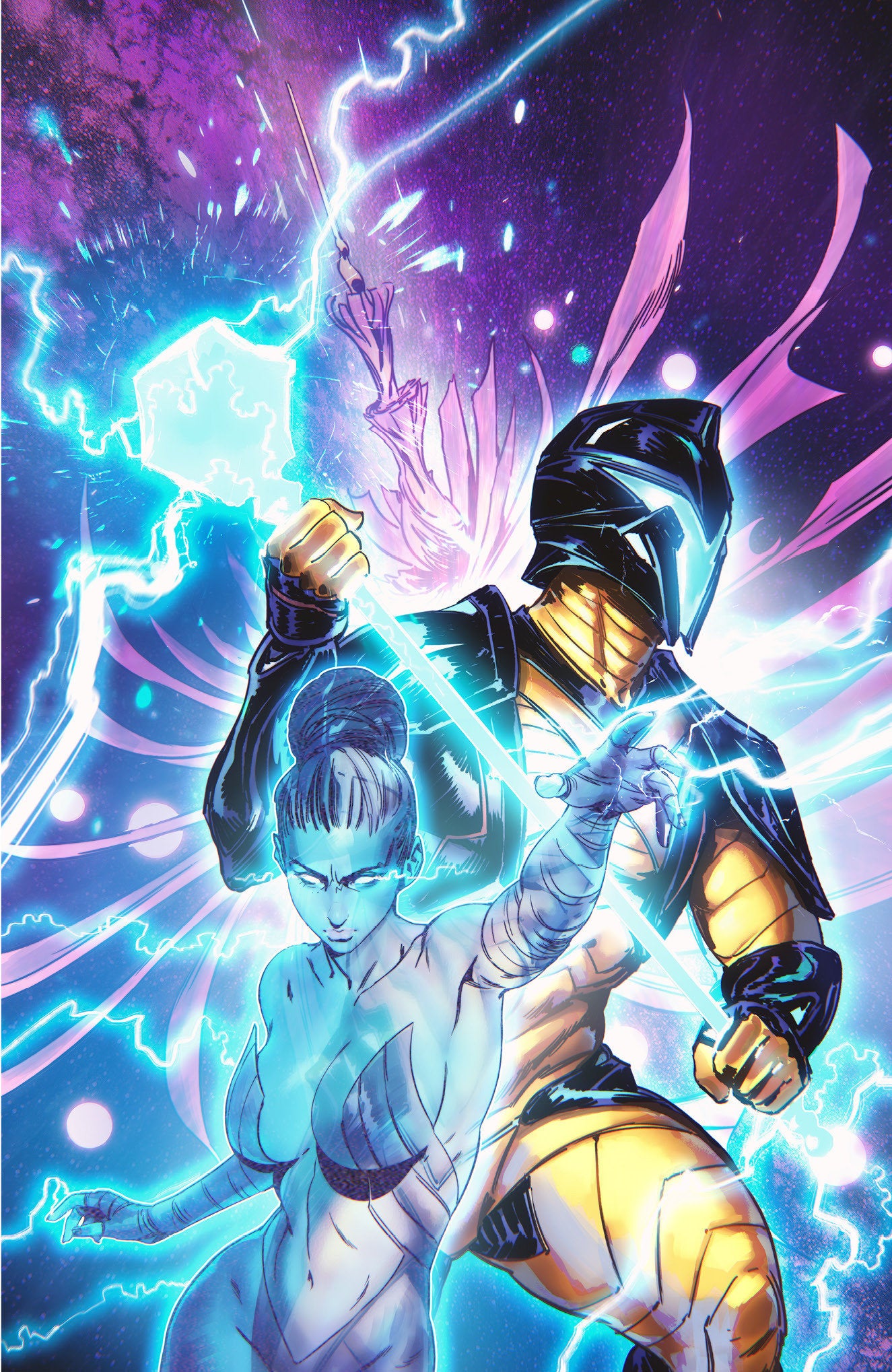 Valiant Beyond: The X O Manowar #8 - The God Hunt #4 Variant C (Noobovich Full Art)