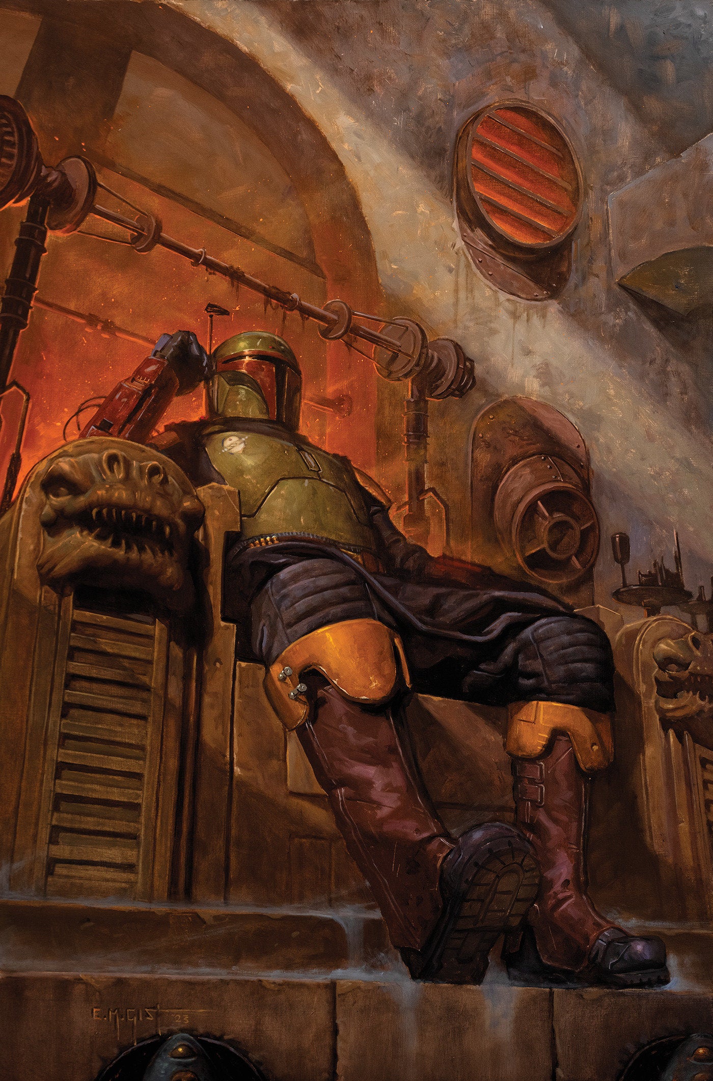 Star Wars: The Book Of Boba Fett #1 1:50 E.M. Gist Full Art Variant