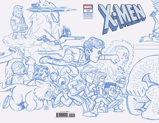 X-Men #15 1:50 Variant Edition Connect Blue Line Sketch Variant