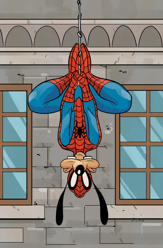 Marvel & Disney: What If...? Goofy Became Spider-Man #1 1:100 Phil Noto Goofy Spider-Man Virgin Full Art Variant