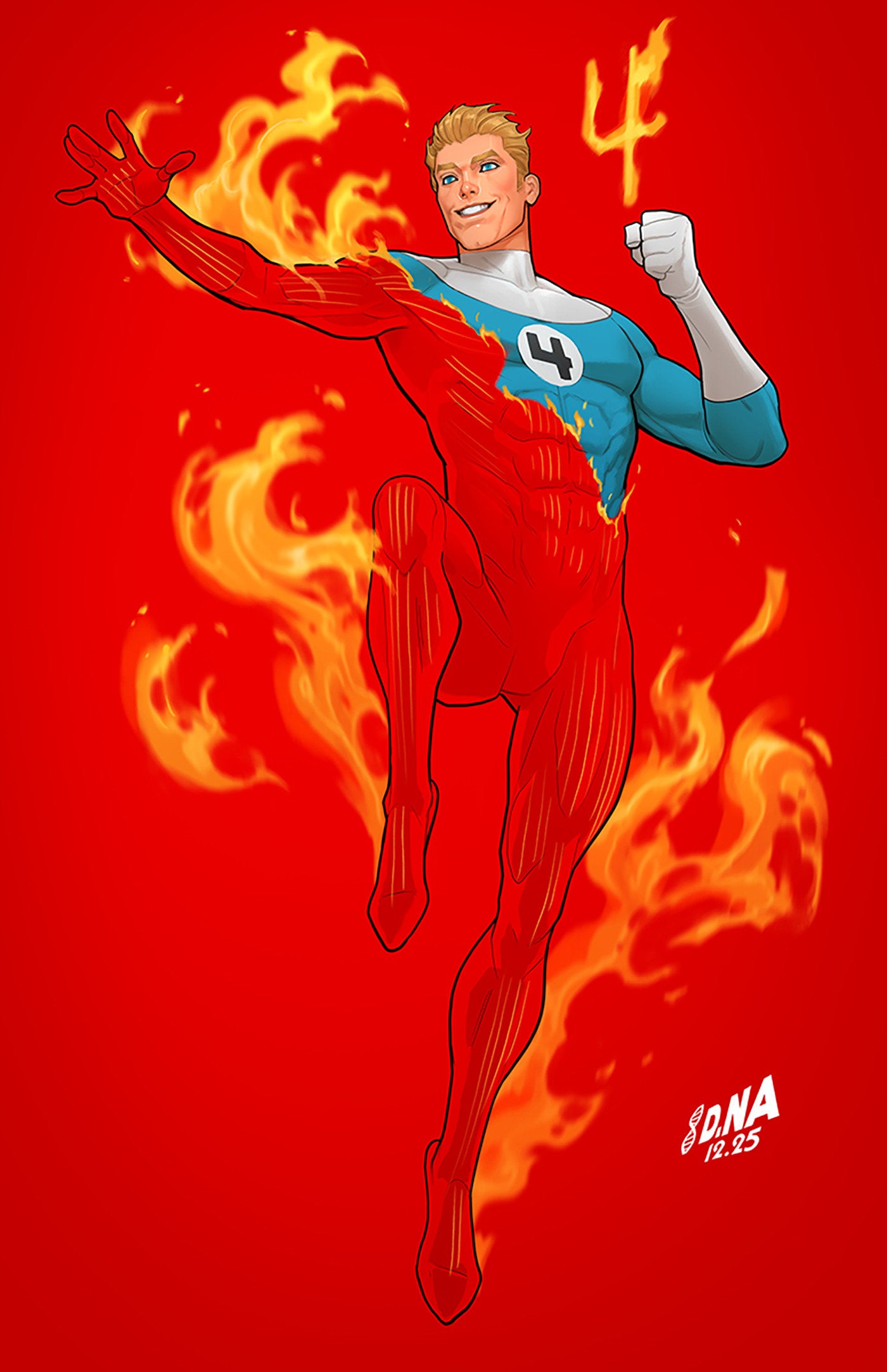 Fantastic Four #8 1:50 David Nakayama Color Block Red Full Art Variant