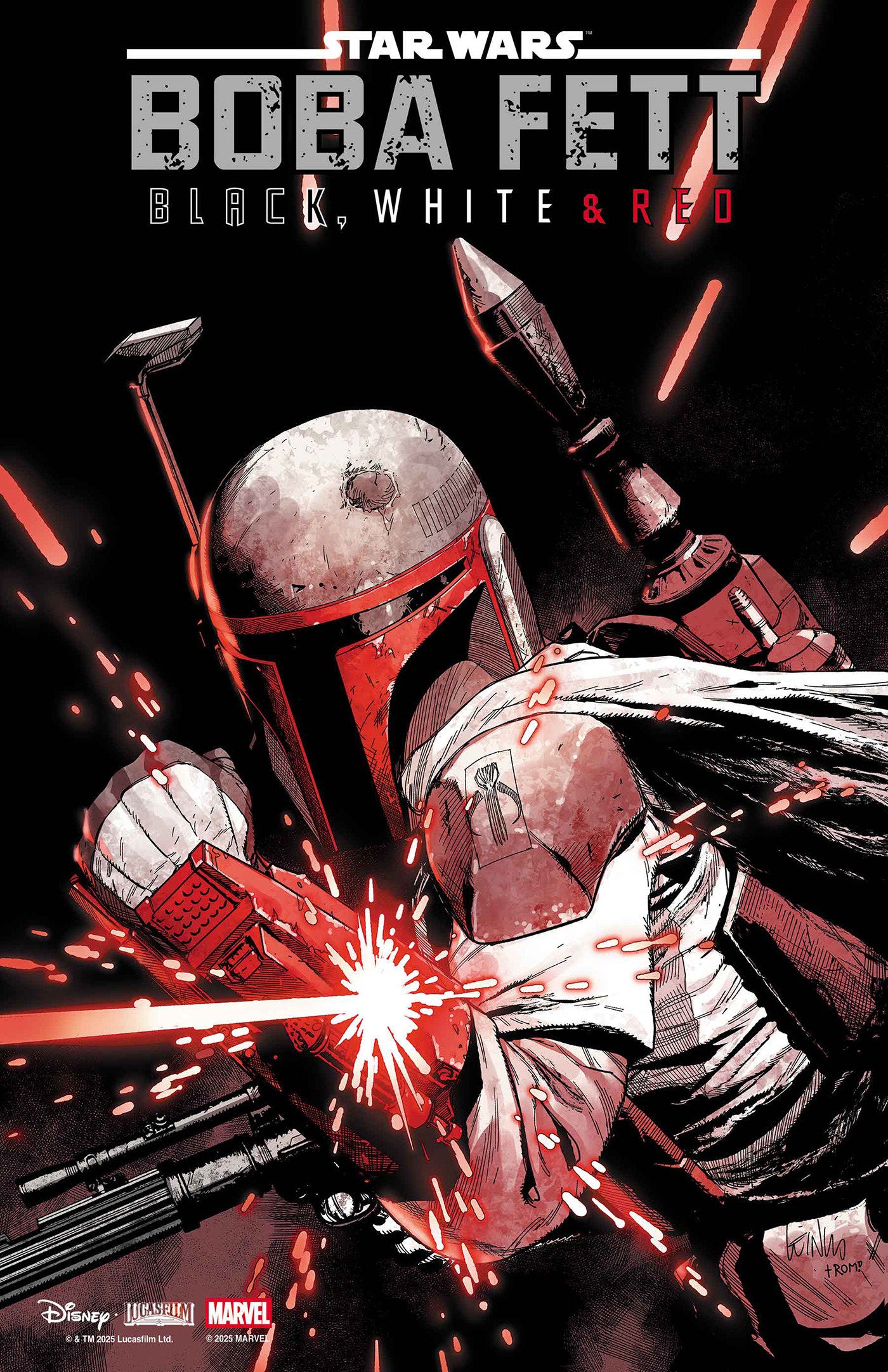 Star Wars: Boba Fett   Black, White & Red #1 1:25 Leinil Yu Variant