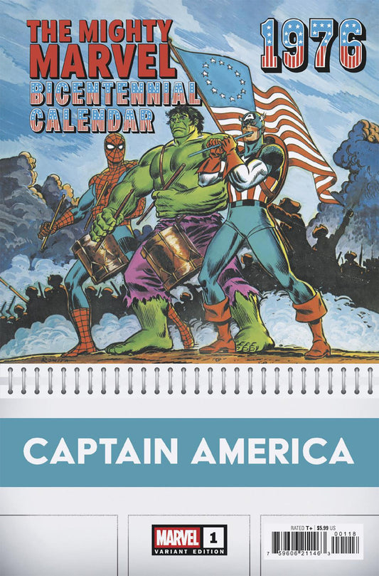 Captain America #1 John Romita Sr. Bicentennial Calendar 1:50 Hidden Gem Variant