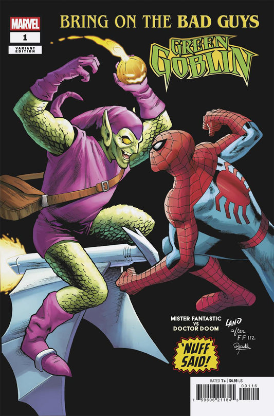 Bring On The Bad Guys: Green Goblin #1 Greg Land 1:25 Nuff Said Variant